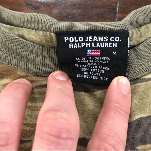 Vintage Ralph Lauren Single Stitch Cammo Shirt {M} - Picture 7 of 8